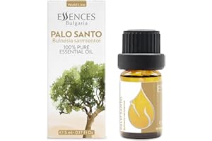 Essences Bulgaria Aceite Esencial de Palo Santo 5ml | Bulnesia sarmientoi | 100% Puro y Natural | Sin diluir | Grado Terapéutico | Aromaterapia | Cosméticos | Libre de crueldad | Sin OGM