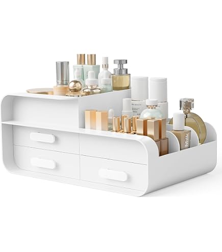 MIUOPUR Stapelbarer Make-up-Organizer Mit Schubladen – Schwarz, Aus PET, Für Kosmetik & Hautpflege