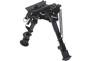 Firefield - Stronghold 6-9 Inch Bipod Gewehr Zweibein verstellbar Tactical Airsoft Paintball Bipod für 22mm Standard Picatinny mit Adapter (15cm - 23cm / 6" - 9" Zoll) / gepolstert/Gummifüße