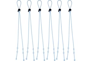 ‎ZEAYEBSR Zeayebsr Masken Verstellbare Lanyard, 6 Stück Mundschutz Lanyard Umhängeband für Face Shield und Schutzbrille, Ohrhaken Verlängerungsriemen für Relieving Langzeit Tragen Ears' Pressure（Blau）