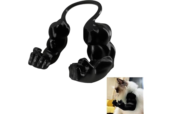RupeeRise Cat Muscle Arm, Funny Pet Costume, Cat Costume, Creative Toy for Playtime, Adjustable Cat Collar for Halloween Parties and Celebrations(Black)