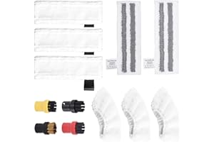 SQLJYU 12 Stück Premium Mikrofaser Zubehörset für Kärcher SC1 SC2 SC3 SC4 SC5 SV7 Dampfreiniger, für Kärcher Steam Cleaner Zubehör - Effektive Reinigung