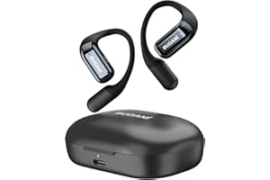 BUGANI Cuffie Bluetooth Open Ear, Auricolari Bluetooth 5.4, 32 Ore di Riproduzione, Conversazione Chiare ENC, Suono Stereo Coinvolgente con Driver da 16,0 mm, Auricolari Sportivi Impermeabili