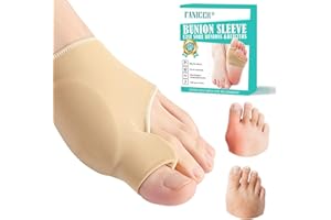 GELPRETTY 1 Paar Calzini per Alluce Valgo, Beige Correttore Alluce Valgo, Divaricare e Allungare le Dita,Kit Alluce Valgo Correttore per Rilassare,per Piedi a Martello