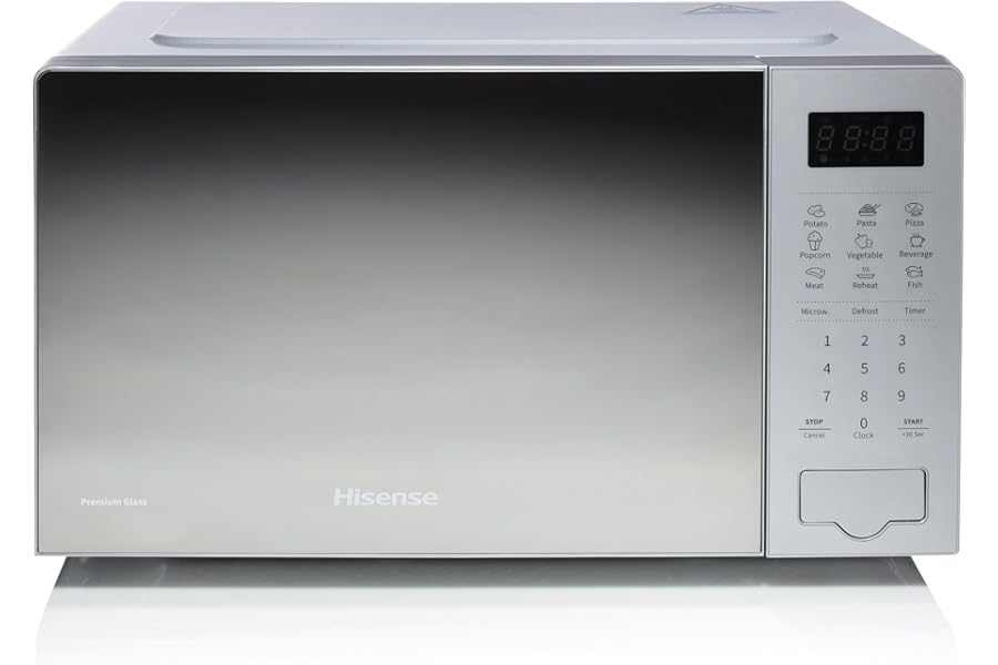 Hisense, H20MOMS4 Microwave Oven 20L 700W LED Display Touch Control 6 Functions Mirror Colour