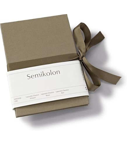 Semikolon (368750) Album Medium Natural Affair Midnight - fotoalbum met 40 vellen crèmewit fotokarton met pergamijnpapier - 21,1 x 25,5 cm