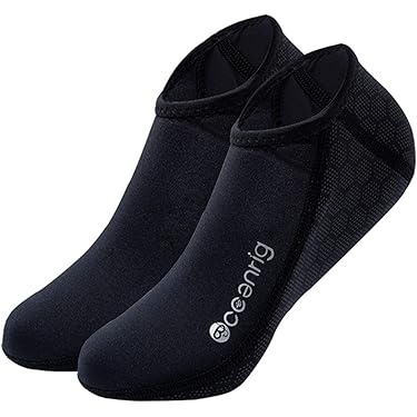 KFDDRN Neopreen Sokken, Wetsuit Sokken 3mm voor Vrouwen Mannen Zwem Sokken Thermisch Anti-Slip Water Neopreen Schoenen voor Zeilen Snorkelen Kajakken Zeilen, Zwart, XL