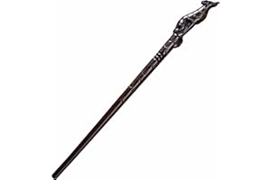 Handicraftviet Wooden Wolf Wand - Hand Carved Magic Wand Witch Wand Real Wood/Wand 15'' for Wizards Collectible and Cosplay, Magical Gift for Halloween, Christmas and Birthday Party (S7)