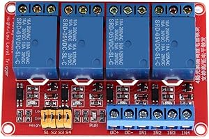 Keenso 4 Kanal Relaismodul-Relaiskarte mit Optokoppler-Low-Trigger-Erweiterungskarte für 5V / 12V / 24V (12v)
