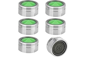 CLYHON M24 regulator strumienia, dysza mieszająca, perlator powietrza, 6-częściowy zestaw kranów, wkład mieszający, sitko do armatury, chromowany perlator – gwint zewnętrzny