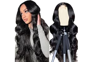 AiPliantfis Pelucas Mujer Human Hair Wig 4x4 Lace Front Wig Negro Pelucas Mujer Pelo Natural Humano Lace Closure Wig Long Hair Wig Body Wave Brazilian Remy Hair for Woman 32 Inch