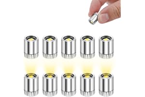 WUSJCOF 10 unidades Mini luz LED con batería, Micro luz adhesiva, para pegar, lámpara decorativa para casas de muñecas, miniaturas, led a pilas, lampara led, modelos en miniatura 3D (blanca cálida)