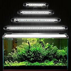 DOCEAN 5050SMD 21 LEDs Acuario iluminación LED de lámpara bombilla Lighting para pez Tank EU Conector resistente al agua IP68, 38cm, Blanco