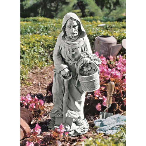 Design Toscano St. Fiacre, Schutzpatron der Gärtner, Heiligenfigur - 2