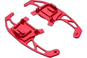 luolety Schaltwippen, Aluminium-Schalthebelverlängerung für VW Volkswagen Golf MK7 GTI R GTD GTE MK7 7 Polo GTI 2014–2018, für Autolenkrad (rot)