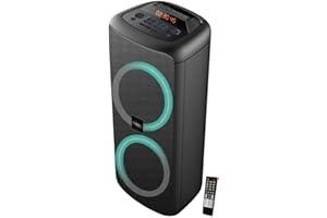IBIZA SOUND & LIGHT Ibiza RAINBOW1000 HIGH Power SOUNDBOX 1000W mit Bluetooth USB MicroSD und Fernbedienung Disco LED Effekt Lautsprecher Karaoke