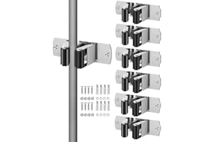 ACEMINING 6 Pcs Colgador Escobas y Fregonas, Colgador Escoba, Soporte Escoba de Acero Inoxidable, Sujeta Escobas Pared, Colgador Escobas y Fregonas Adhesivo