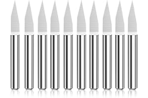 SAFERCCTV 30 Degree V Groove Bit,0.1mm Carbide PCB Engraving Router Tool,Tungsten Carbide CNC Router Bit,1/8 Inch Shank Woodworking