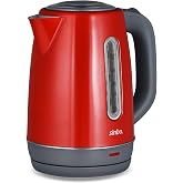 Sinbo SK-8031 Su Isıtıcı Kettle &ndash; Paslanmaz &Ccedil;elik, 1.8 L, Inox, Otomatik Kapanma (Kırmızı)