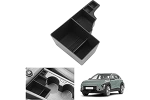 GAFAT Hyunda-I Kona SX2 EV Electric Hybrid 2024 2025 Boîte de Rangement Console Centrale, Kona SX2 2024 Organiseur Plateau en Plus du Porte-Gobelet, Compatible avec Accessoires Hyundai Kona 2024