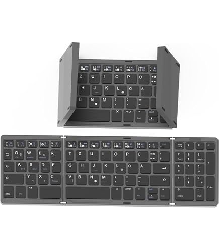 BLUETOOTH TASTATUR KABELLOS Keyboard Inkl. Wireless Maus Für PC Tablet