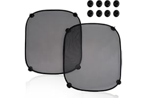 TULEBOLIAN 2 Pezzi Parasole Auto Bambini, 44 x 36cm, con 8 Ventosa Universale, Accessori auto interni, Tendine Sole Auto Bambini, Adatto a Bambini e Adulti