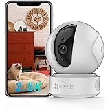 EZVIZ C6CN 4MP Telecamera di Sorveglianza 2K, Telecamera Wi-Fi Interno, Copertura visiva a 360°, Audio Bidirezionale, Mascher