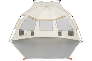 Easthills Outdoors Instant Shader Extended Easy Up Beach Tent Sun Shelter - Extended Zippered Porch Included