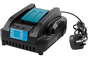 KEATFE 4A Rapid Charge DC18RC Battery Charger for Makita Li-ion Battery, 14.4-18V Battery Charger compatible with Makita BL1830 BL1840 BL1850 BL1860 BL1815 BL1430 BL1450 BL1440 BL1415 DC18RD