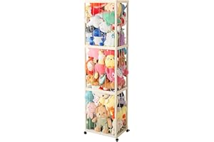 Ysislybin Porta Peluche, Porta Peluche Verticale Grande Capacità Organizzatore di Stoccaggio Animali con Ruote Scaffal per la Sala Giochi, Asilo Nido, Camera da Letto, Camera dei Bambini