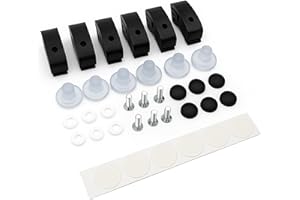 NIMOVA Bonnet Wind Bug Stone Deflector Protector Assembly Plastic Clips Set Fitting Kit Repair Kit Compatible with All Vehicles | Universal Fit | Black Plastic - Front Center | 36 Pieces