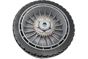 YUANPGKY Roues de rechange pour tondeuse à gazon compatibles avec les modèles Honda HRR216, roues avant et arrière de 20,3 cm de diamètre, construction en caoutchouc plastique (roues arrière)