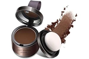TONGYEND Hairline Powder Instantly Hairline Shadow Powder,Quick Cover Grey Hair Root Concealer,Eyebrows & Beard Line,Thin Hair Root Dye Touch Up,Windproof&Sweatproof,Hairline Powder for Women and Men(Brown)