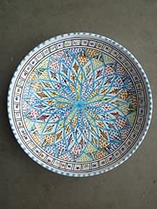 Tunesische Orientalische Keramik Schale Nabeul 31cm Couscous Teller