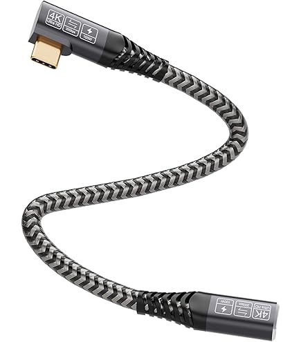 Thsucords 90 Grad USB C Adapter 2er Set - 100W & 4K Video Für Steam Deck, Switch & MacBook