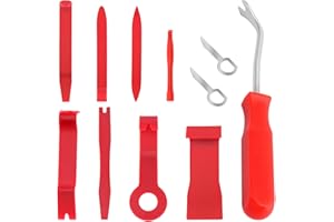 Rcidos 9pcs Leve Plastica Smontaggio Auto，Kit Utensile di Smontaggio per Riparazione Auto Strumento di Rimozione per Auto Porta Pannello Radio Cruscotto，Utensili A Leva per Auto
