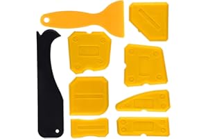 Kuuqa Silicone Sealant Scraper Smoothing Tool Caulking Tool Kit Grout Finishing Tools for Bathroom Kitchen Room，Set of 9