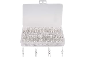 XINSHENG Mini mollette per biancheria trasparenti in plastica Mollette trasparenti in plastica Mini Clip con molla mini mollette da appendere Decorazione per feste artistiche per foto luci,100 Pezzi (3.5cm)