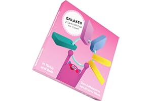 Galakto Token Sammelringe - 2 farbenfrohe Sammelringe in Gelb und Türkis, Platz für insgesamt 12 Token, Durchmesser: 5cm, Perfekt für zu Hause, im Ranzen oder auf Reisen, Zubehör, Aufbewahrung