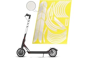 Gleamydot Pegatinas Patinete Electrico, Pegatinas Reflectantes Patinete Vinilo para Patinete Xiaomi Scooter Mi Mijia M365 Pro 2/1S Essential Accesorios (Blanco)
