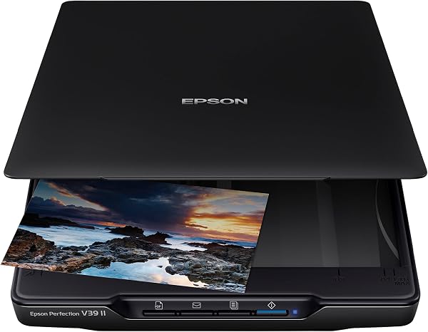 Epson Perfection V39 II Photo and Document Scanner, Black - 1