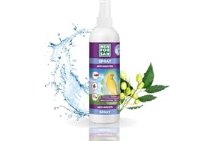 MENFORSAN Spray Anti-Insectes pour Les Oiseaux 250ml, Avec Margosa, Geraniol et Lavandin, Protège Votre oiseau de Tout insecte