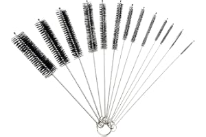 PEIQIUP Small Bottle Brush Set (13 Pcs), 2-8mm 10mm 11mm 16mm 27mm 20mm 25mm Pipe Cleaning Brushes, Reusable Straw Cleaner Brush, for Washing Narrow Neck Water Bottles Jars Teapot Spout