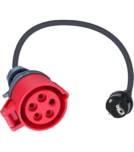 Cavo Adattatore CEE 230V/16A A 400V/32A - 0,3m In Gomma H07RN-F, IP44