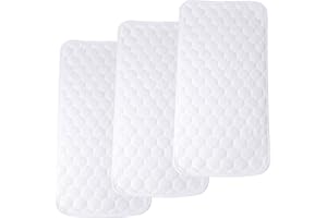MBJERRY 3 Pcs Bamboo Waterproof Changing Pad Liners - 27 x 13 Inches Thicker Soft Baby Diaper Liners Portable Waterproof Changing Mat Cover for Infant Diaper Changing Table Pad