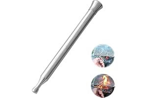 Jiakalamo Blow Fire Tube, Campfire Blower Pipe Stainless Steel Retractable Pocket Blow Pipe Outdoor Camping Picnic Blow Fire Supplies Tool Accessories(Elongation: 62.5x1.6 cm)