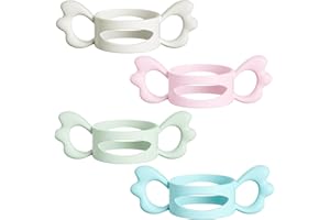 Morofme Babyflaschengriffe 4 Stück，Gute Griffigkeit Silikon Babyflaschen Griffe，für Avent Natural Serie und Außendurchmesser über 6cm Weithals Babyflaschen, für Baby Greifdesign Zubehör