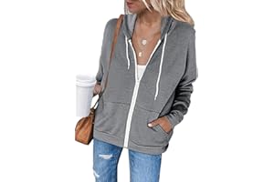 Uusollecy Sudadera Cremallera Mujer Chaqueta Deportiva Con Capucha Manga Larga Estilo Casual Multicolor Primavera y Otoño