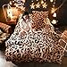 Produktbild ZHUDJ Vier Sätze von Winter Dicke Warm. Cashmere Flanell Bettwäsche Steppdecke Bettwäsche Flower Garden, Leopard, 2,0 M (6,6 Fuß) Bed