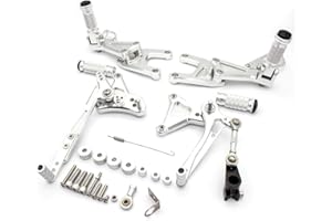 FXCNC CNC CNC Billet Motorcycle Adjustable Rearsets Foot Pegs Rear Set Compatible with Benelli TNT 125 135 TNT125 TNT135 BJ125 2016 2017 2018 2019 2020 2021